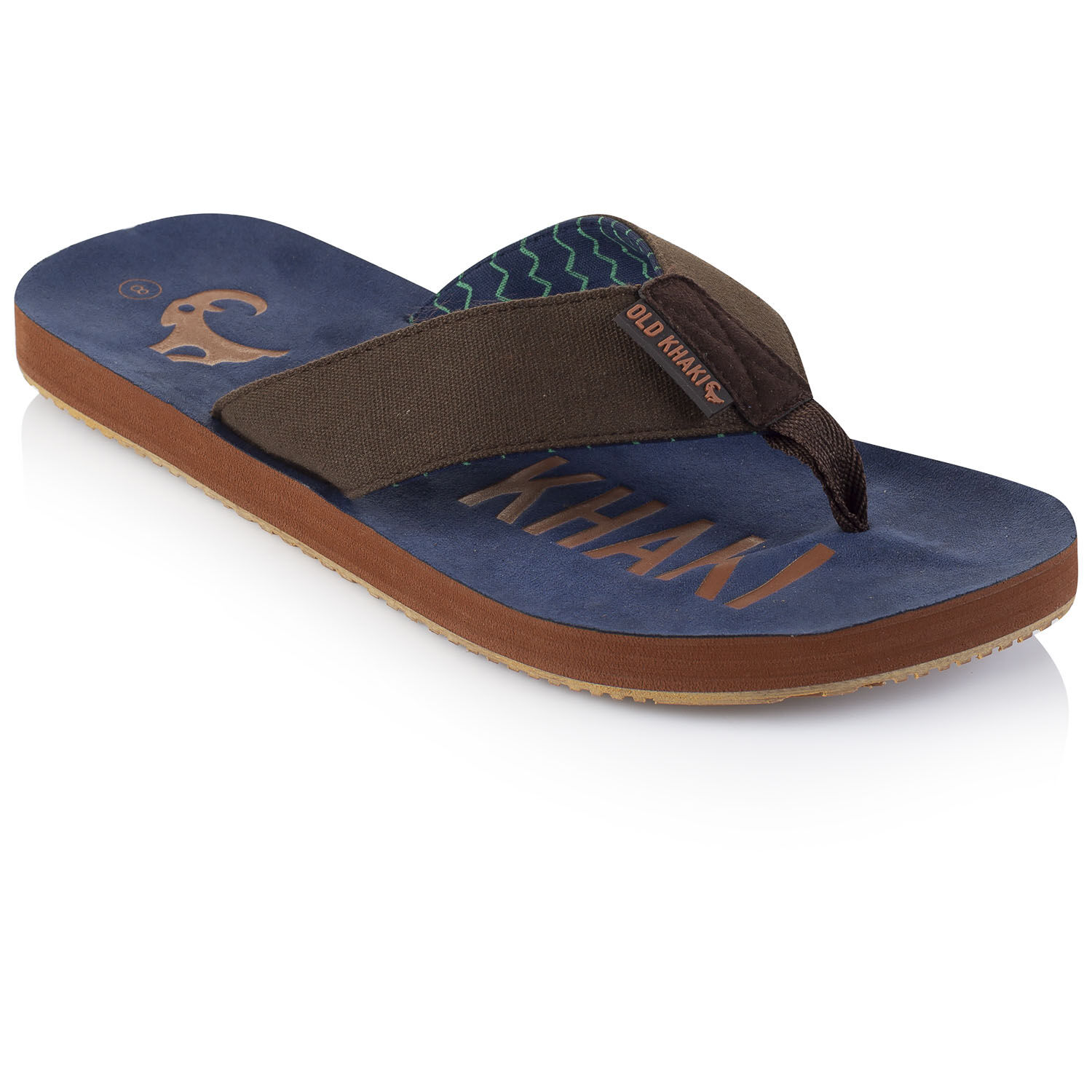 old khaki men's flip flops