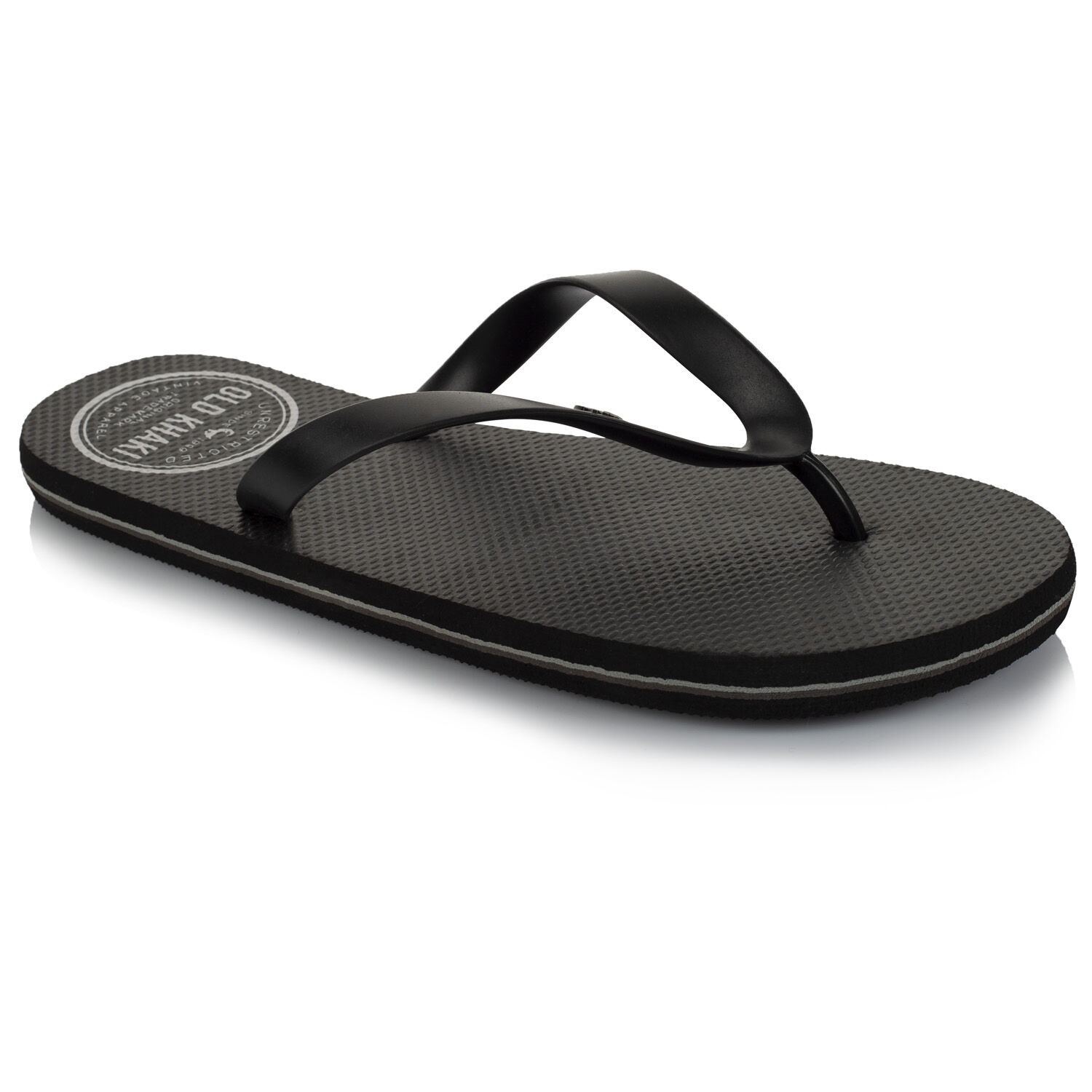 old khaki men's flip flops