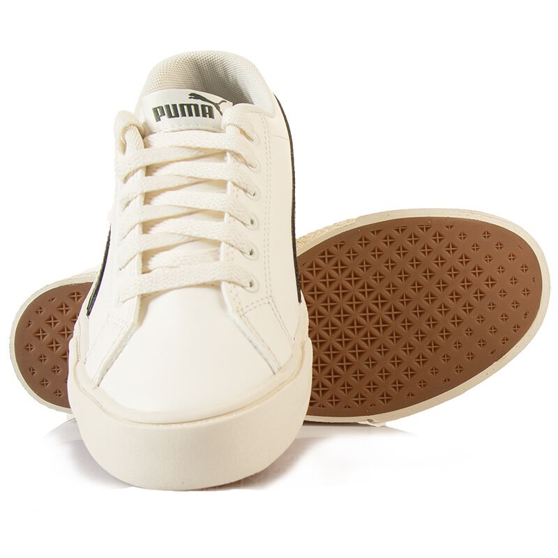 cream puma sneakers